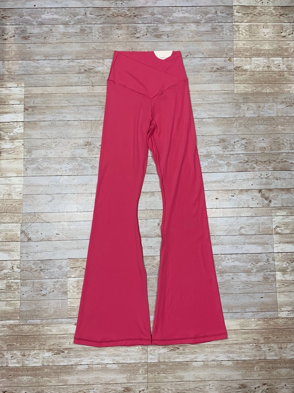 Offline by Aerie Real Me Hi Rise Crossover Flare Leggings Pink Size S Short NWT